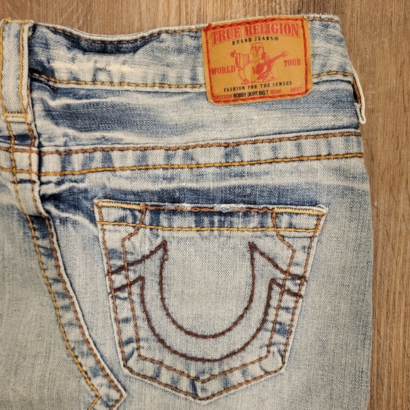 True Religion Bobby Skirt Size 28 Light Wash Denim - Picture 6 of 6
